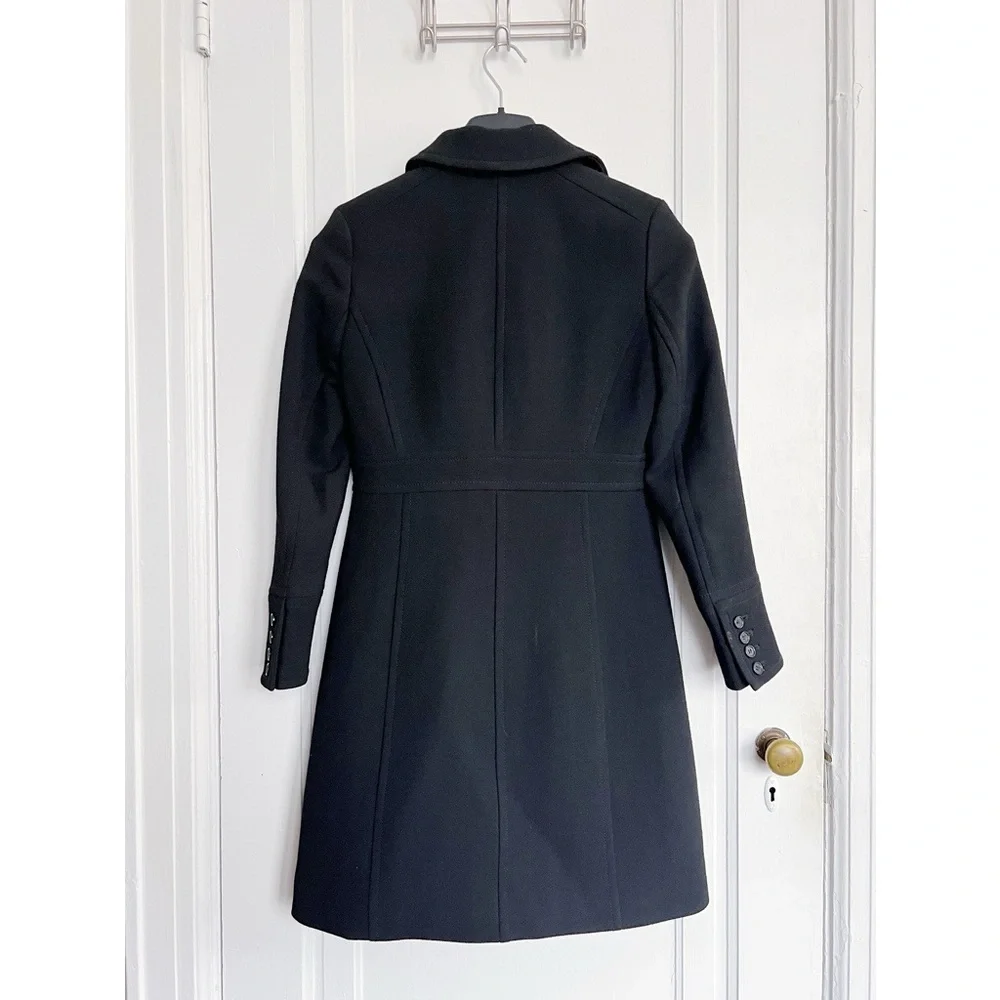 J Crew • Classic Lady Day Coat in Italian double-cloth wool Thinsulate® black